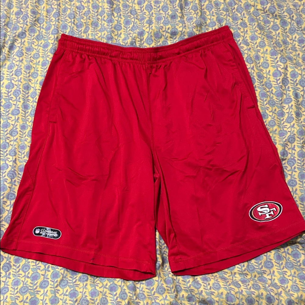 NFL Red Athletic Under Armor Shorts for Men